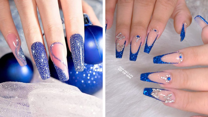 kit esmalte azul royal glitter preço