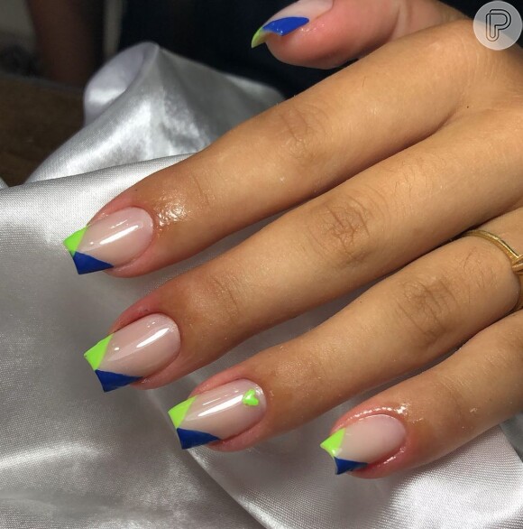 francesinha azul royal com glitter