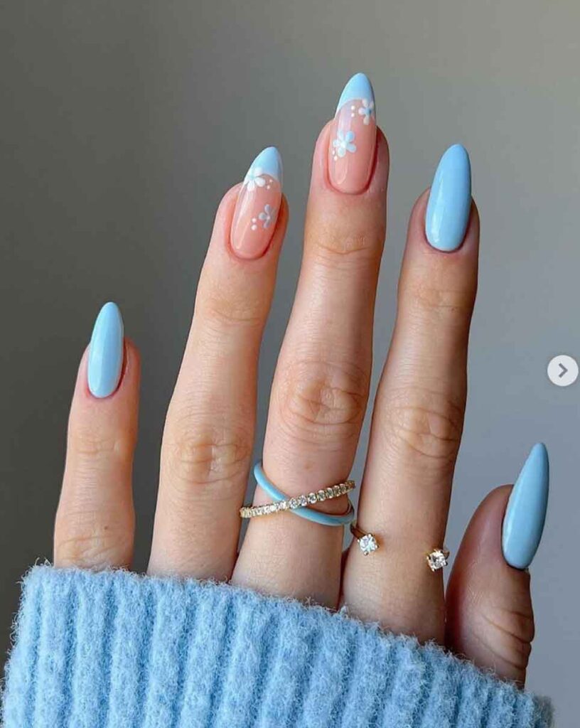 francesinha azul royal com pedrarias