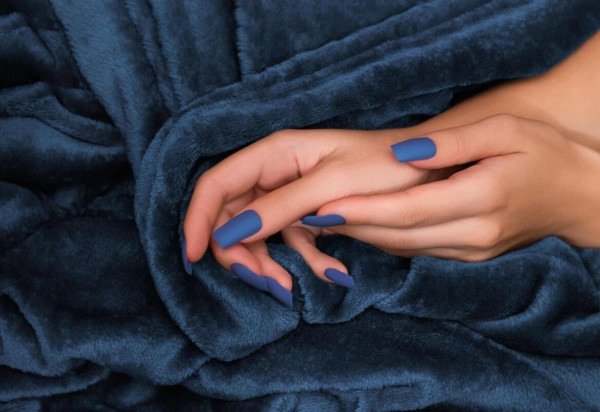 melhores ideias unha bailarina azul decorada