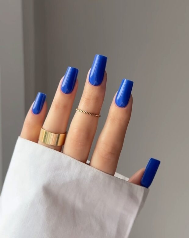 melhores ideias unha bailarina azul decorada