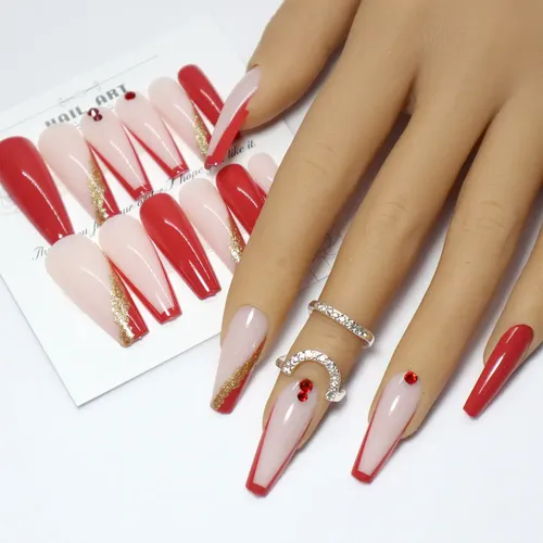 preço unha bailarina vermelha decorada