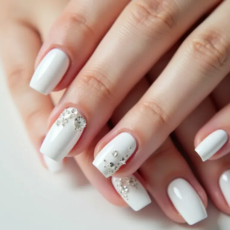 Unhas Brancas com Glitter: Ideias para Brilhar o Ano Todo