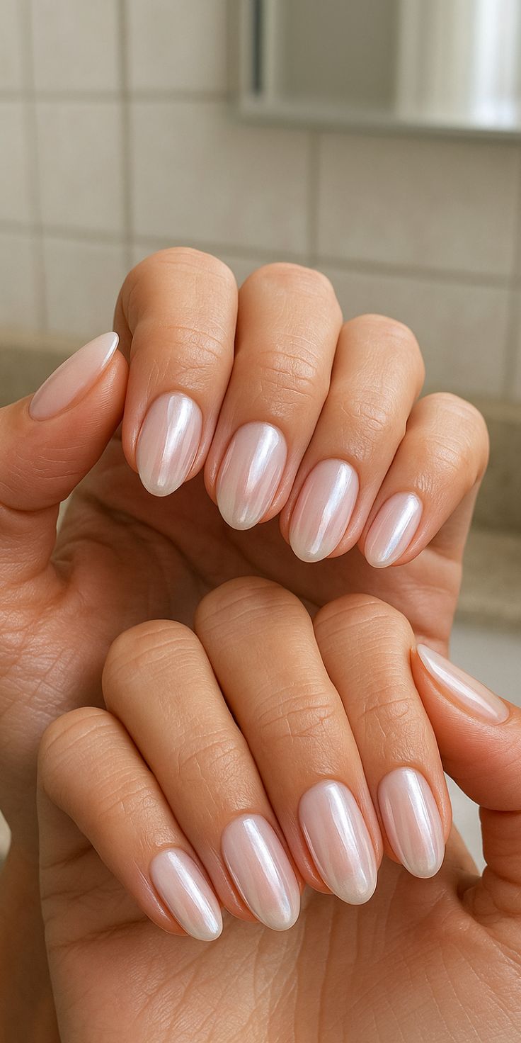 unha branca perolada vs unha branca cintilante