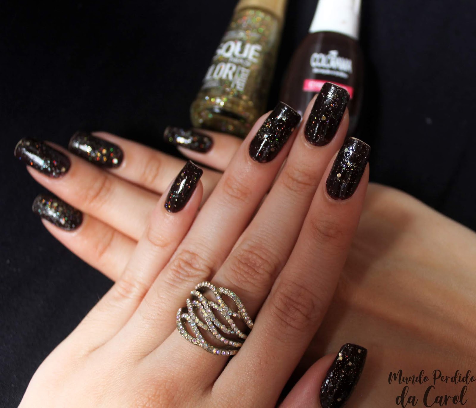 Unhas cor café espresso