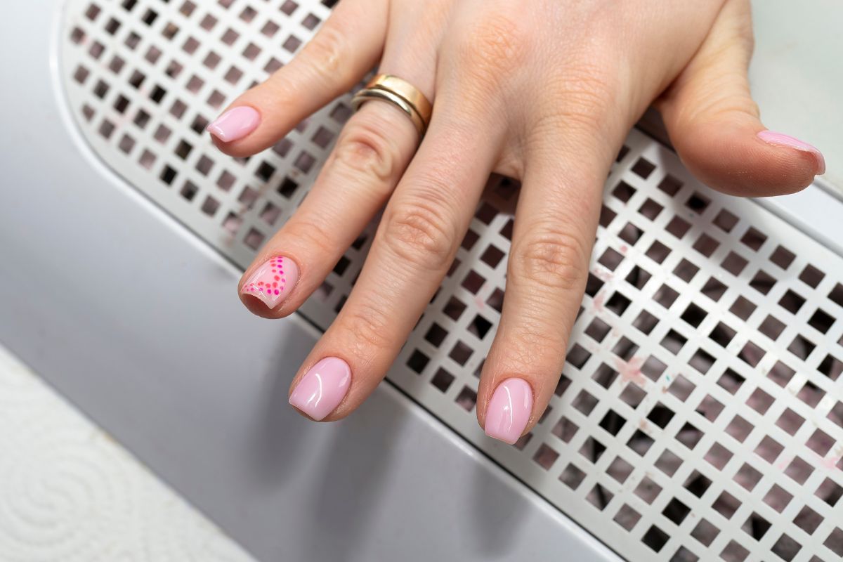 unha com banho de gel