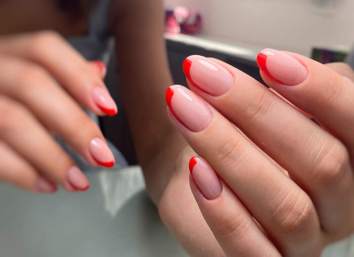 unha com banho de gel