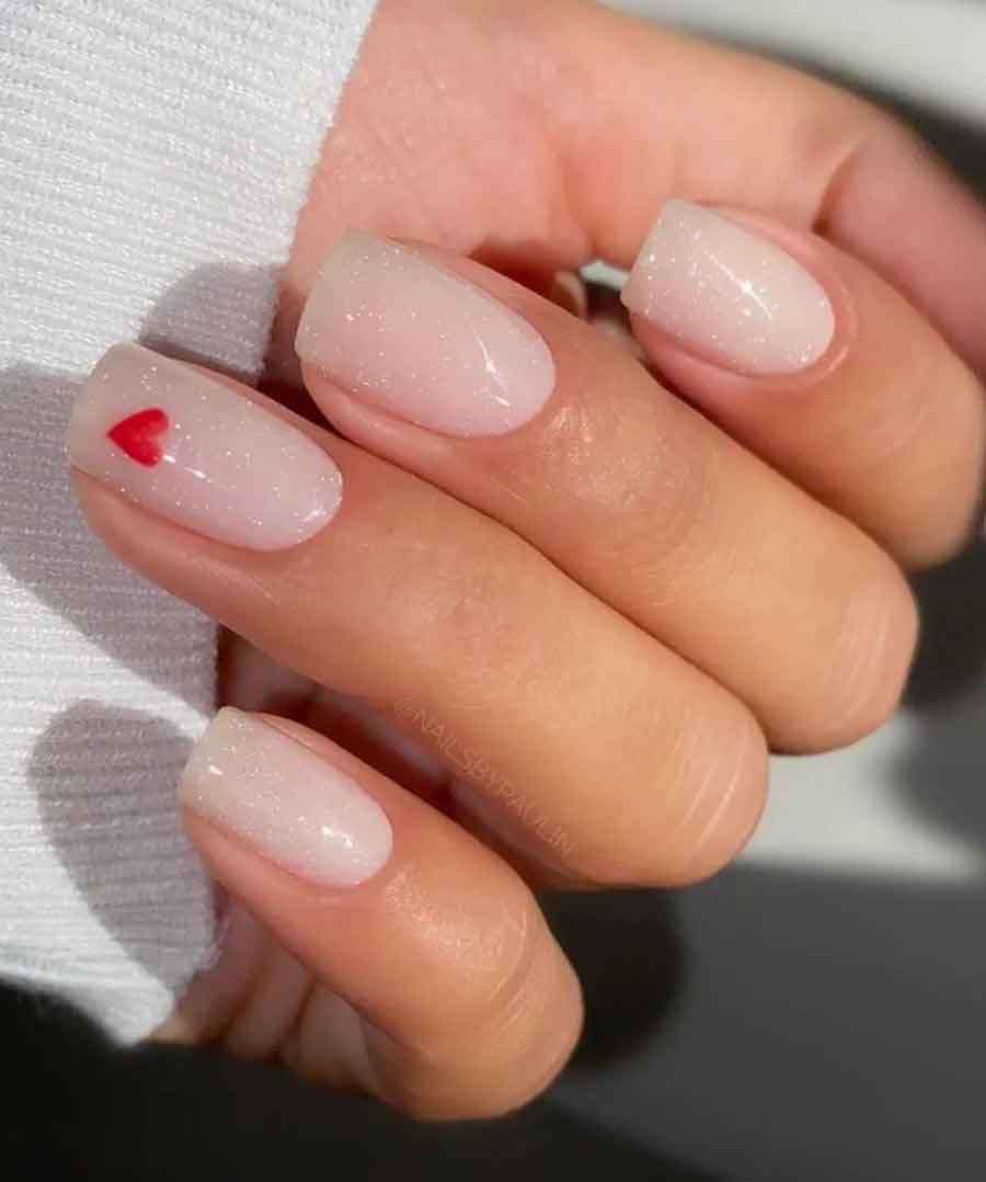 tutorial unhas vermelhas com corações e francesinha