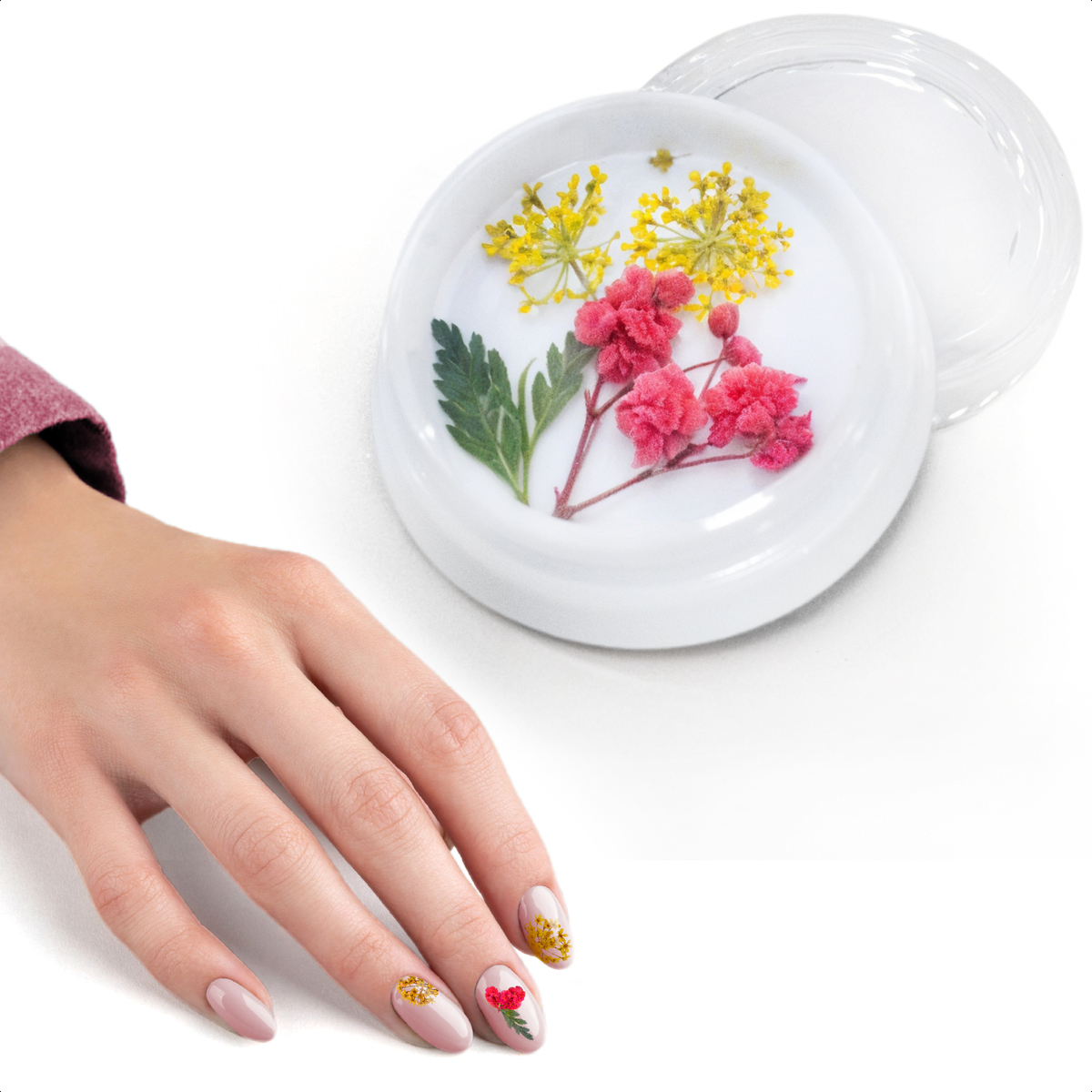 quanto custa fazer unha com flor seca