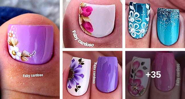 unha filha única com flor