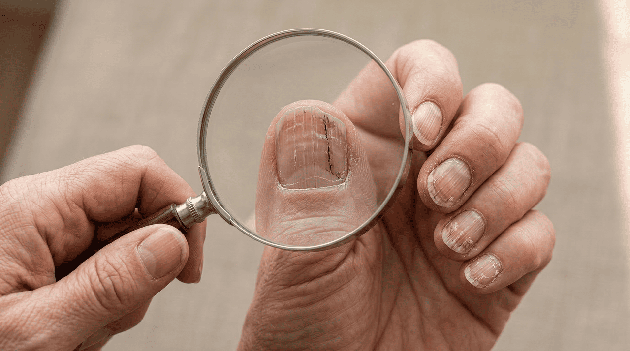 deficiência de nutrientes unhas
