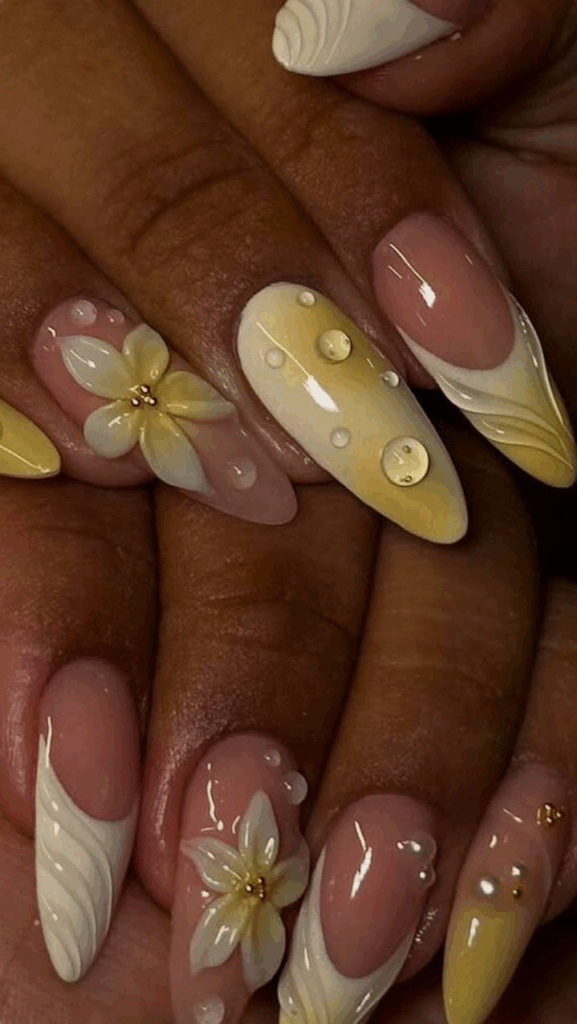 unhas em alto relevo