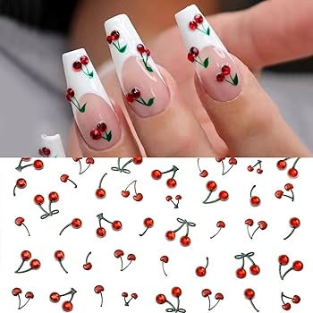 Unhas vermelhas decoradas