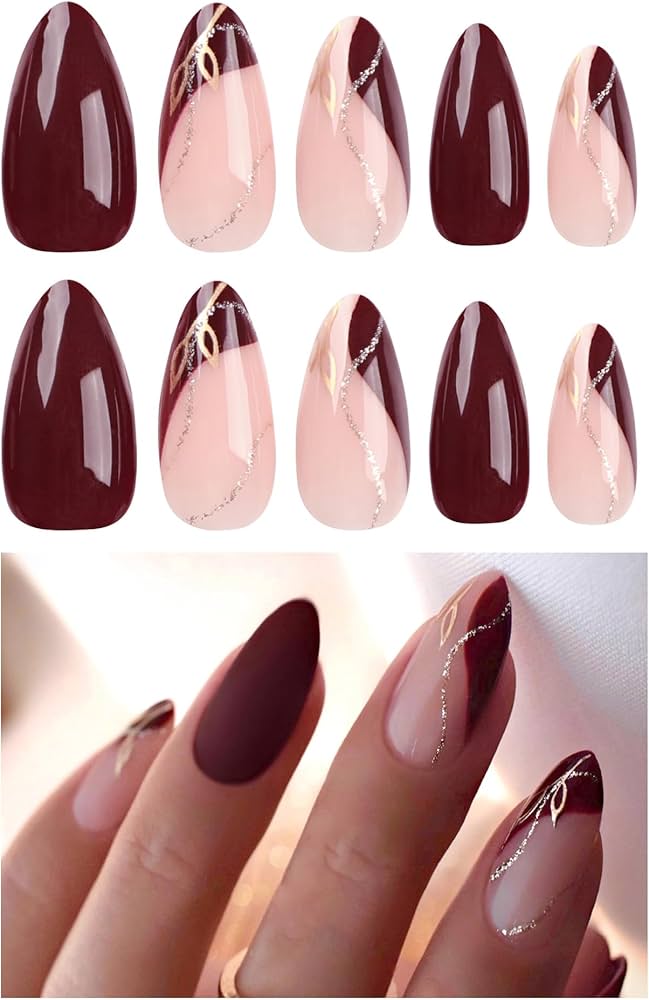 Unhas cor de vinho francesinha