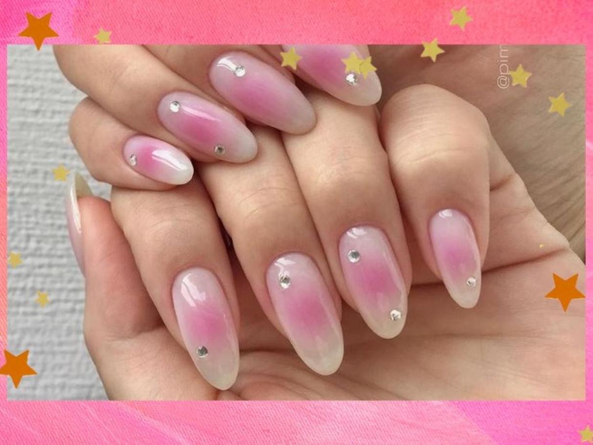 inspiração de unhas coreanas fofas para casamento