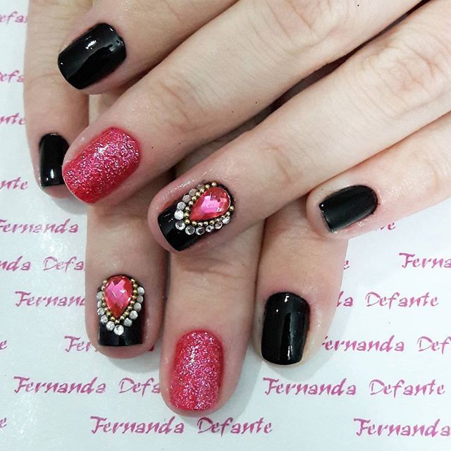 como fazer francesinha em unha curta vermelha