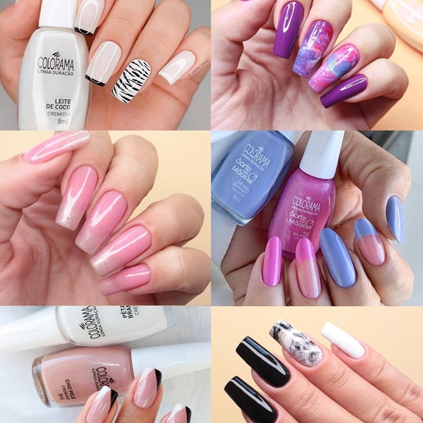 unha da mão com glitter