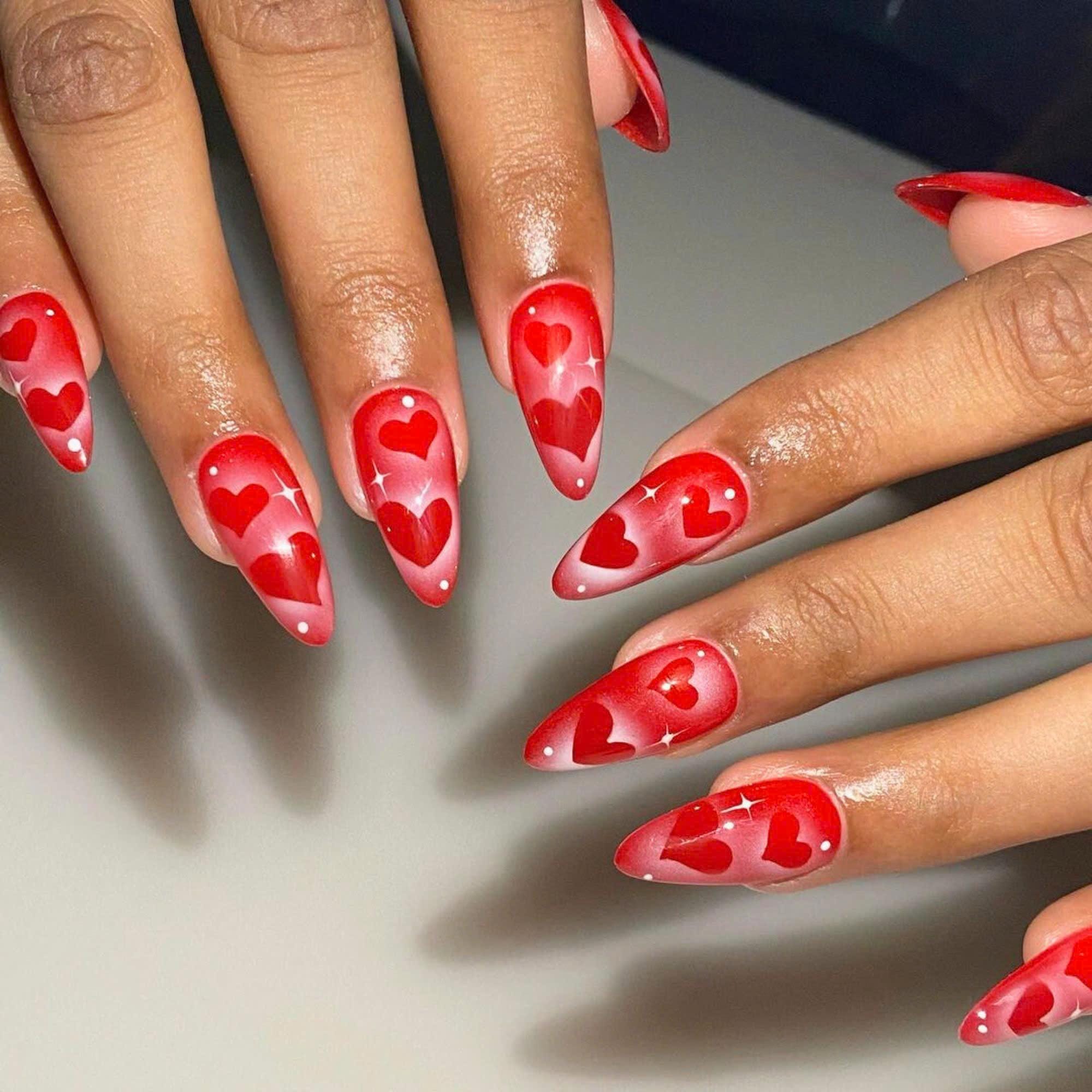 unha de coração