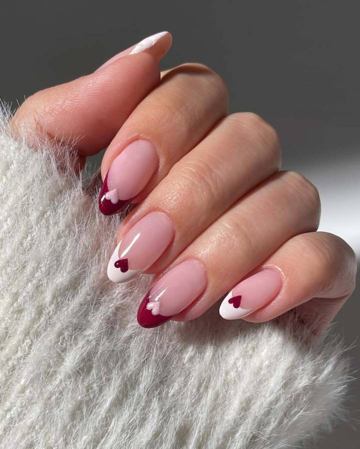 ideias de unhas de coração pinterest para inspiração