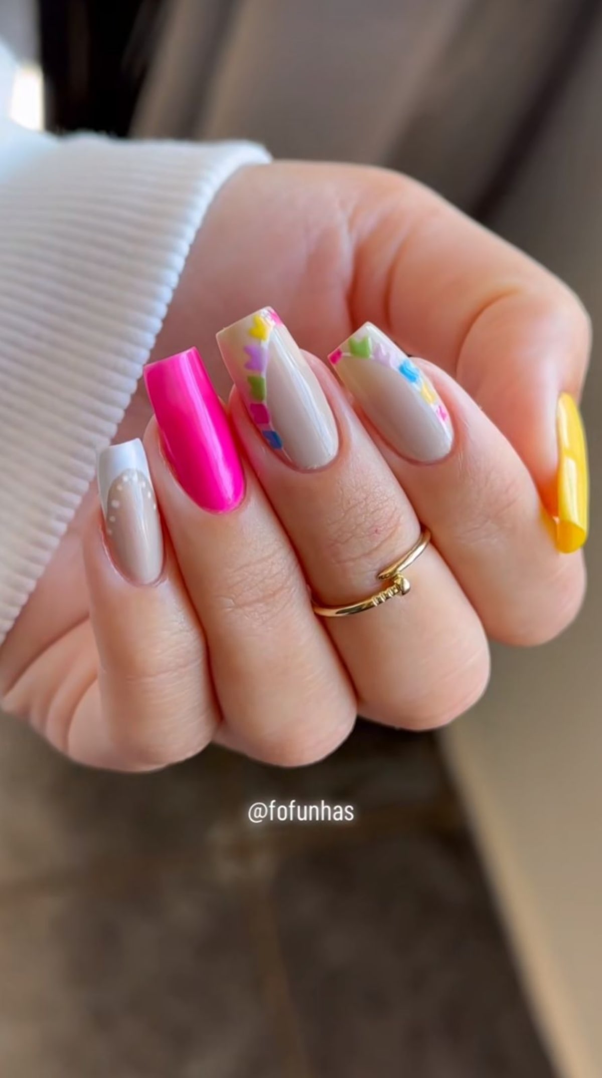 tutorial unha bandeirinha festa junina