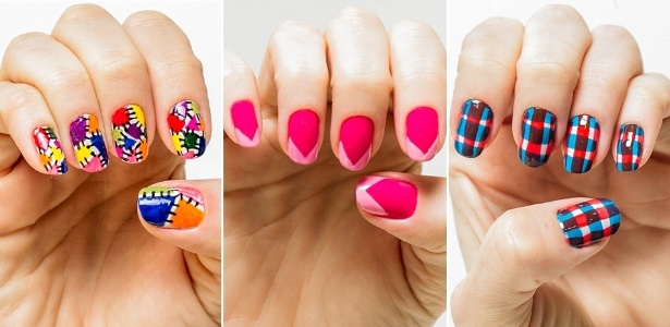 unha de festa junina simples