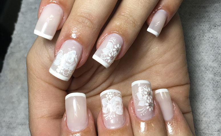 unha de fibra branca bailarina