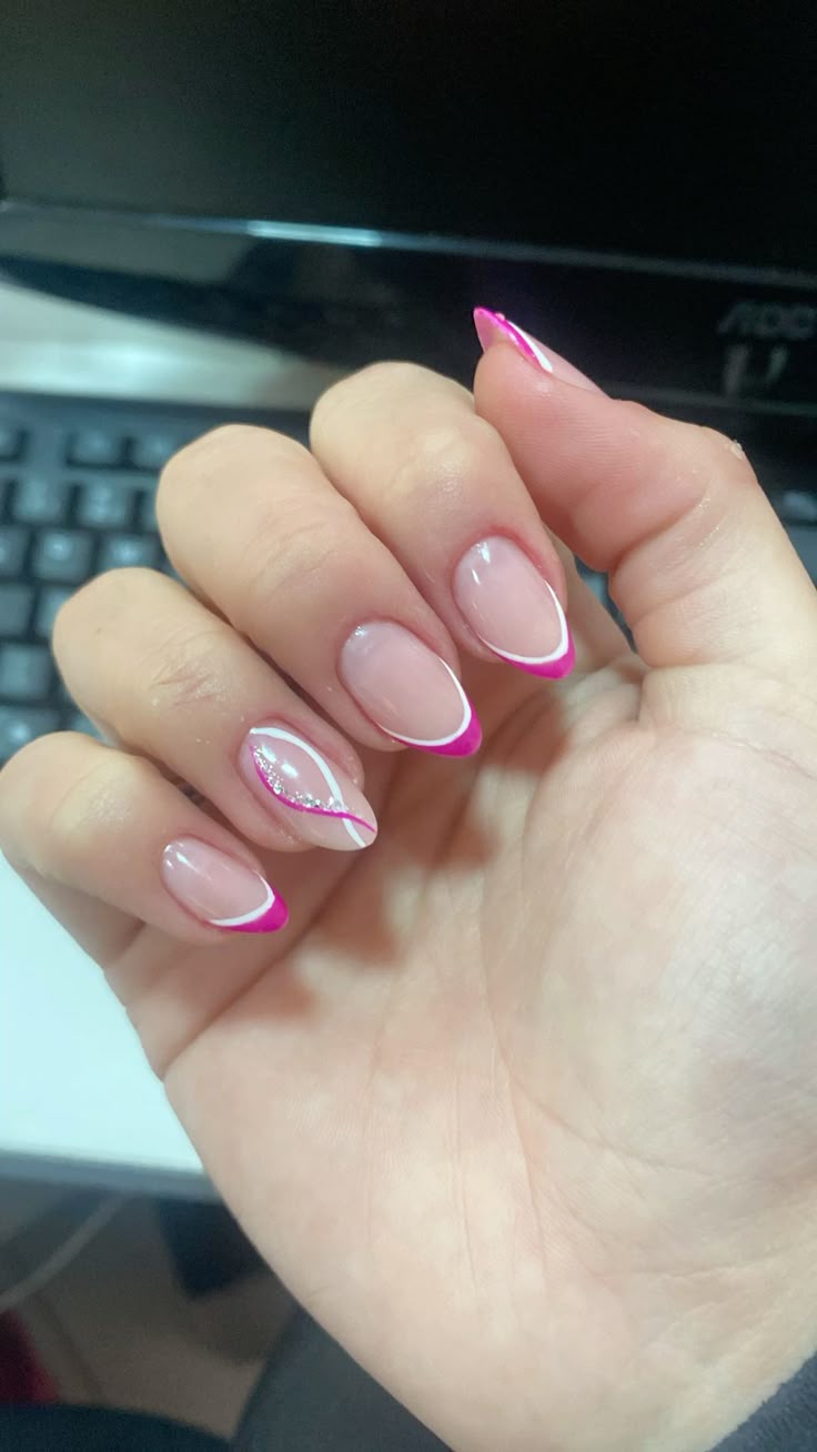 unha de fibra degradê rosa
