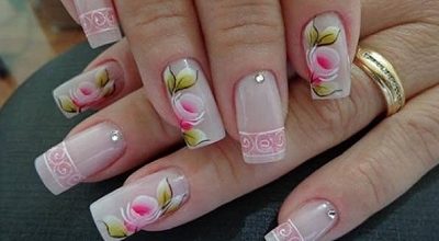 unha de fibra francesinha