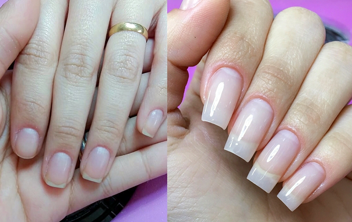 unha de fibra natural decorada