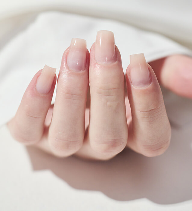 unha de fibra natural amendoada