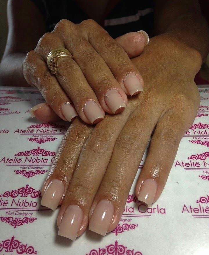 unha de fibra natural transparente