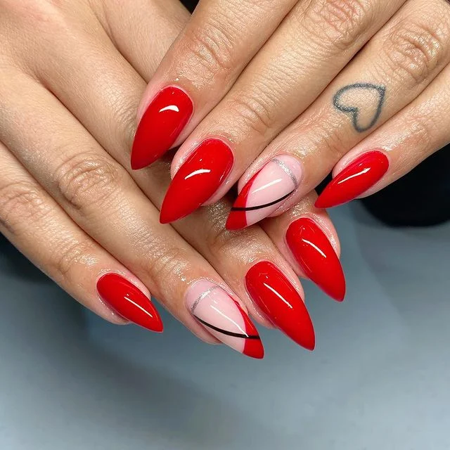 unha de fibra vermelha