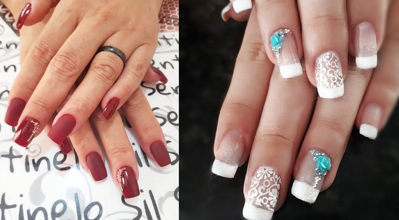 inspiração unhas de final de ano com glitter
