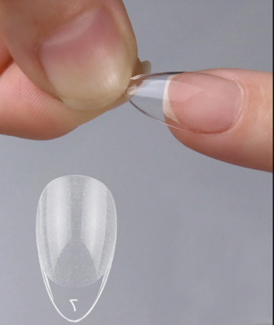 unha de gel almond francesinha