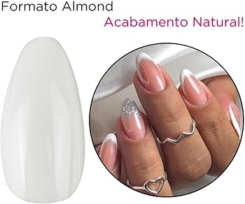 unha de gel almond clean girl