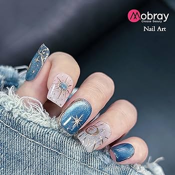 unha de gel azul escuro com francesinha