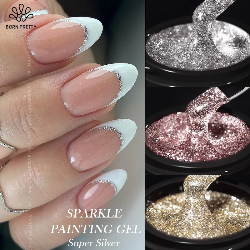 unha de gel branca com glitter ou acrílica qual a melhor