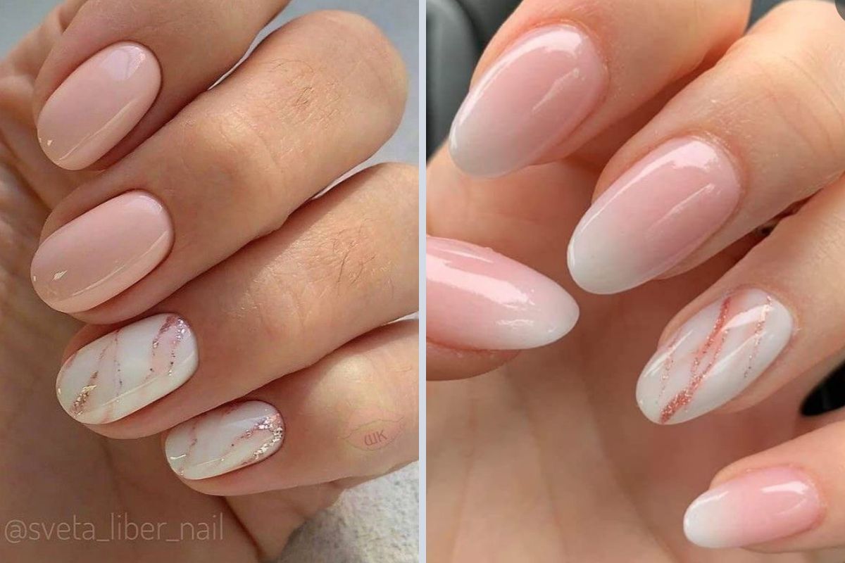 milky nails em unhas de gel curtas passo a passo