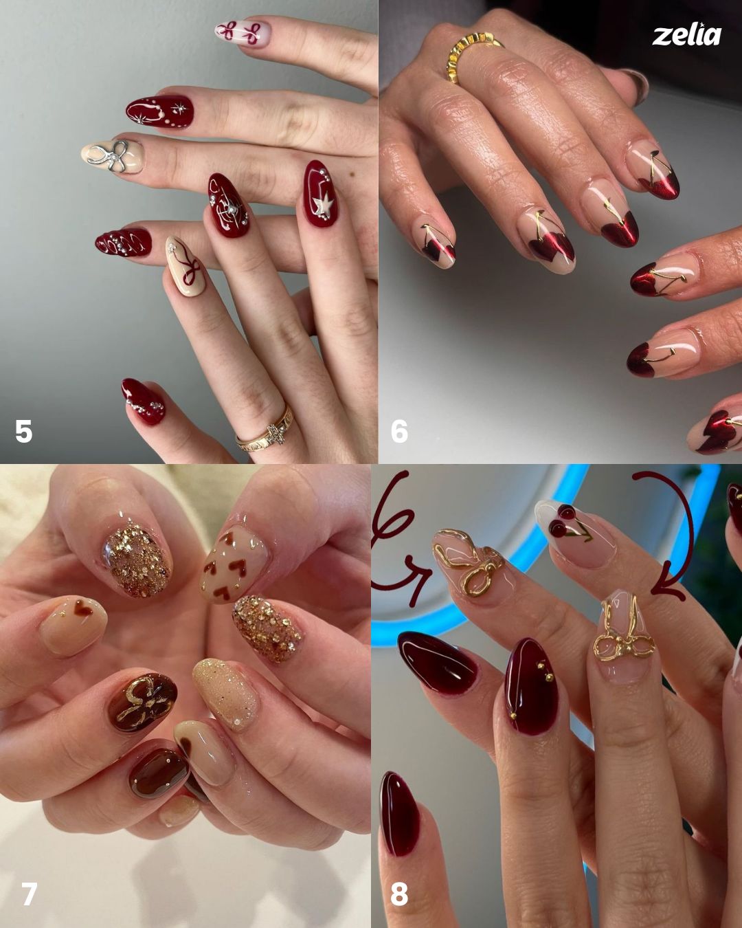 unha de gel com glitter fino