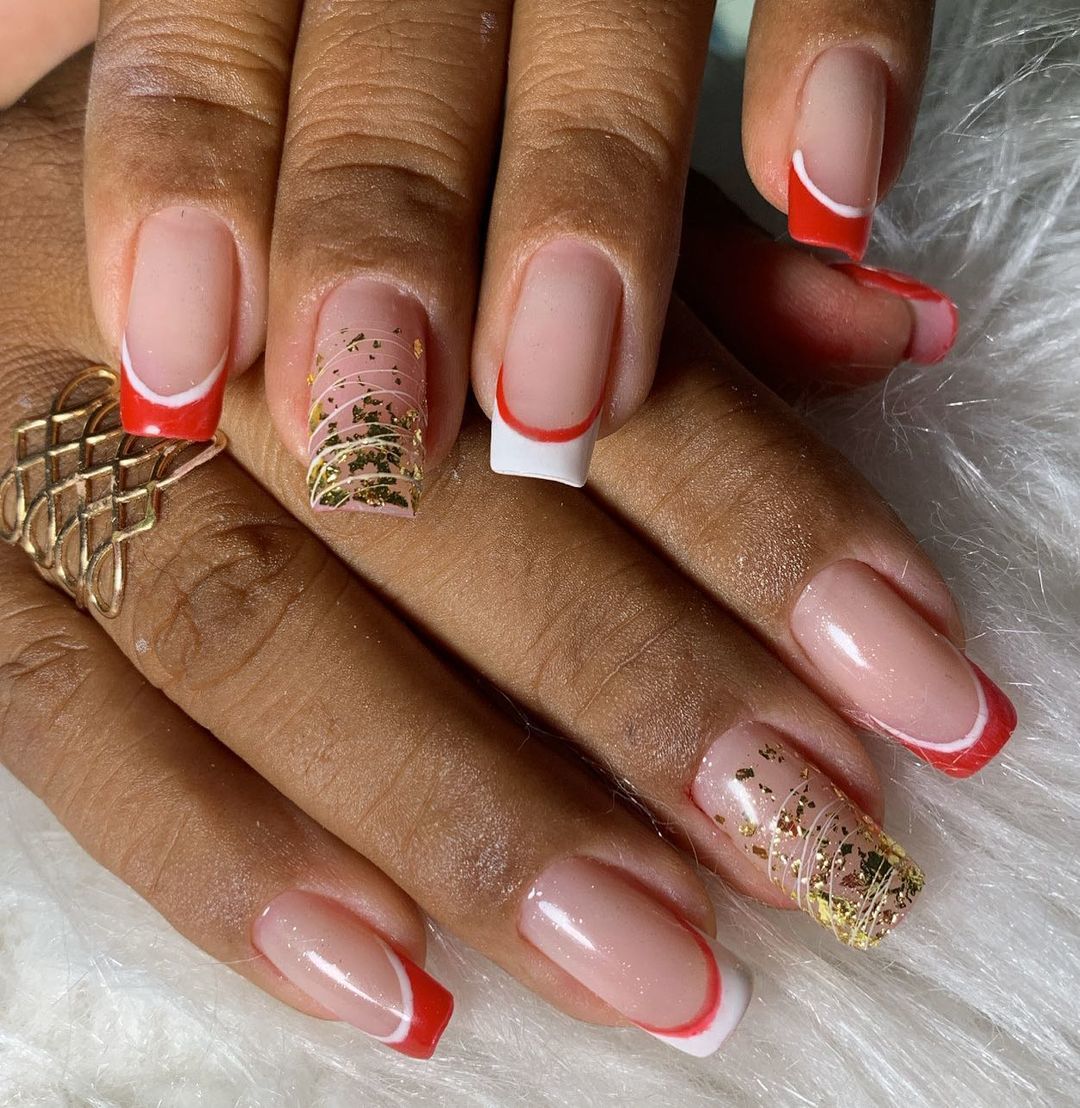 unha de gel decoração natal