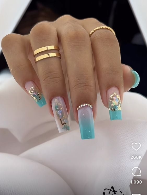 unha de gel decorada