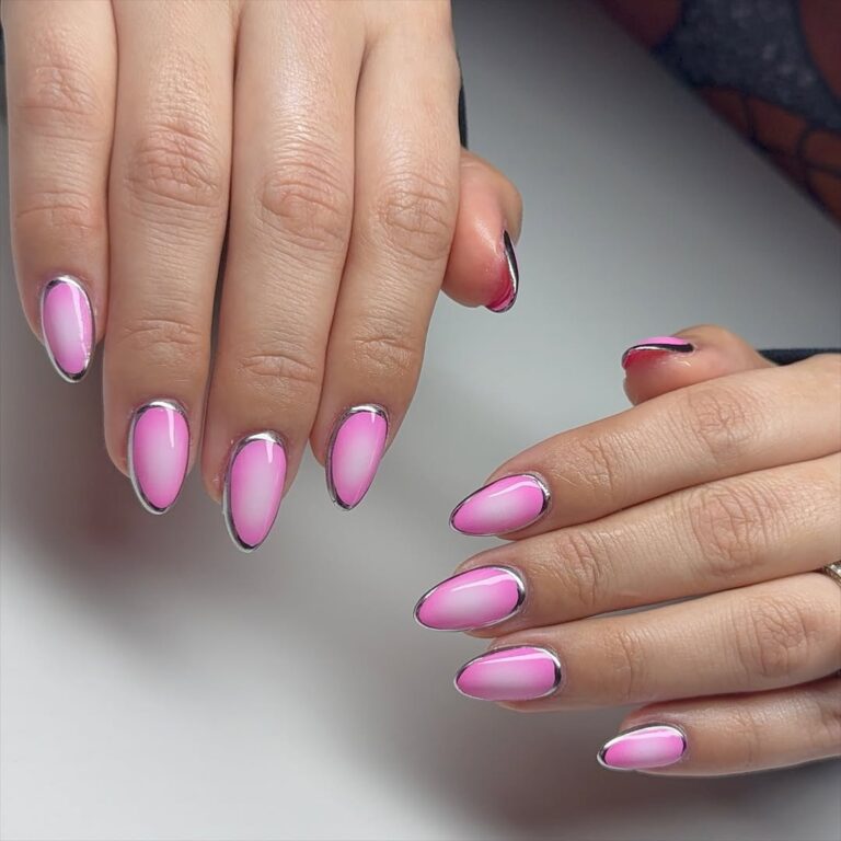 unha de gel decorada glitter rosa para festa