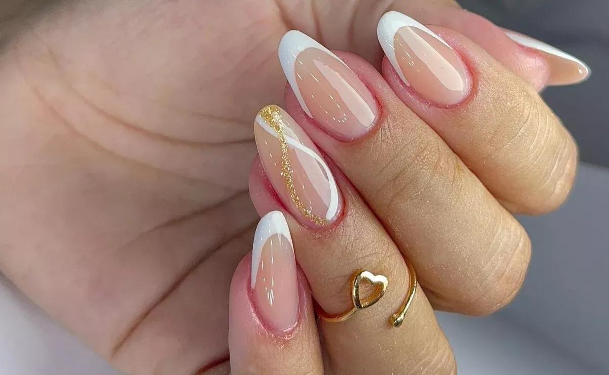 Como Fazer Francesinha Revisitada em Unhas de Gel Redondas em Casa