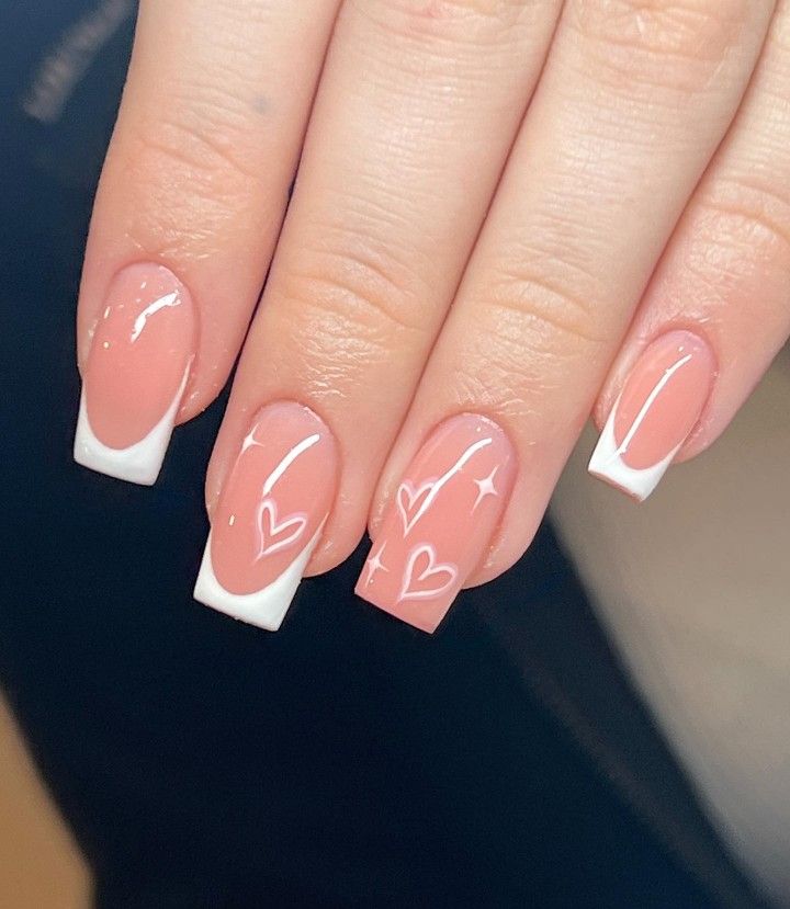 unha de gel decorada francesinha bailarina