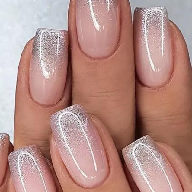 unha de gel decorada francesinha rosa
