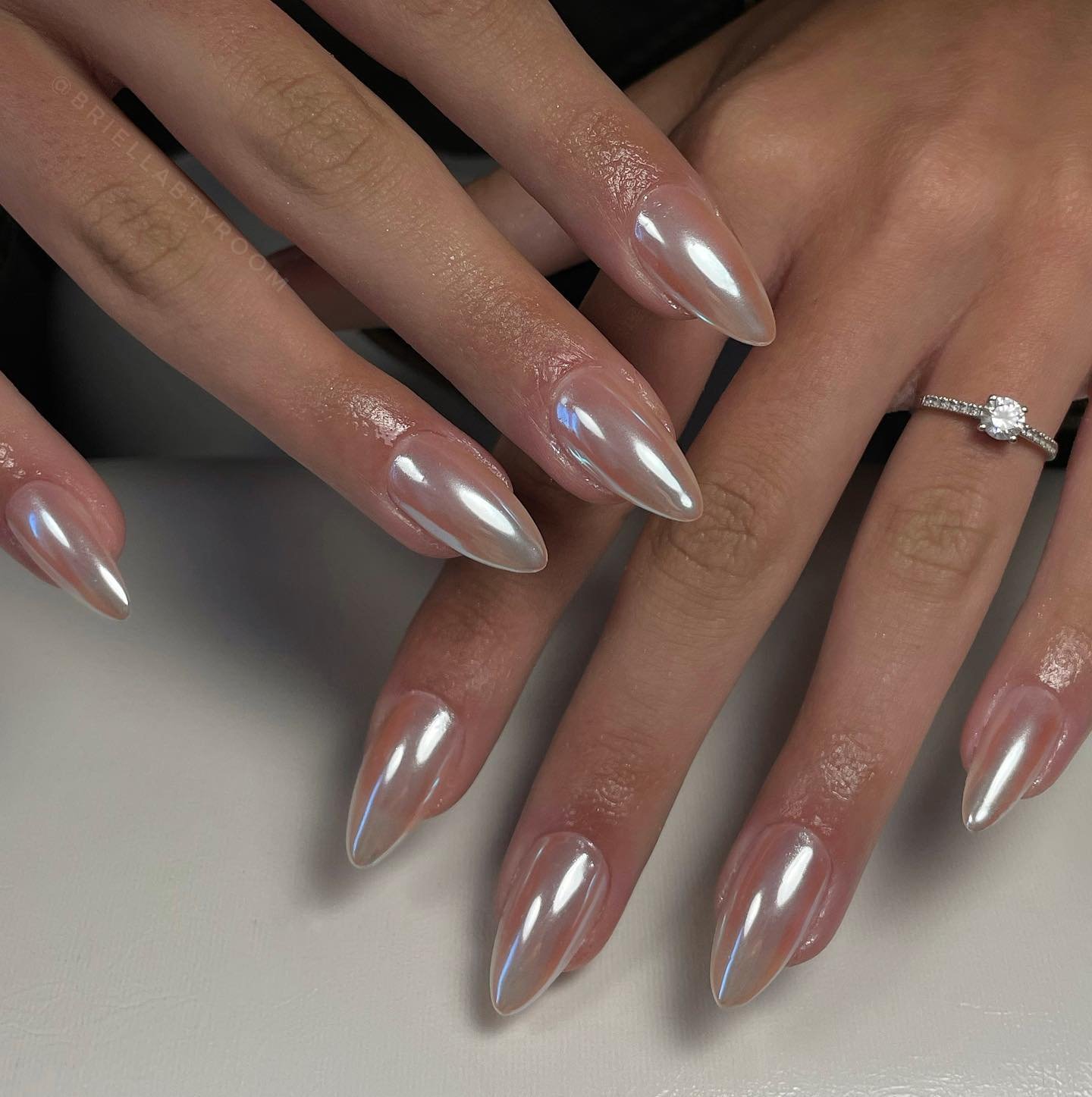 unha de gel decorada discreta
