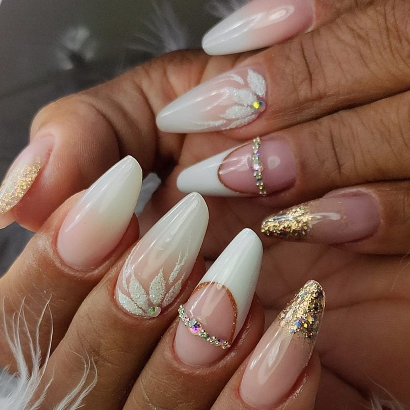 unhas para casamento gel