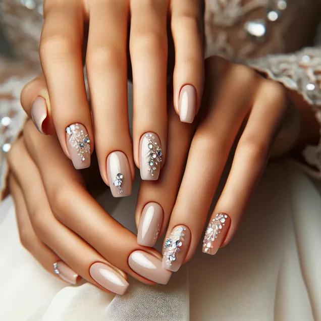 unhas para casamento gel