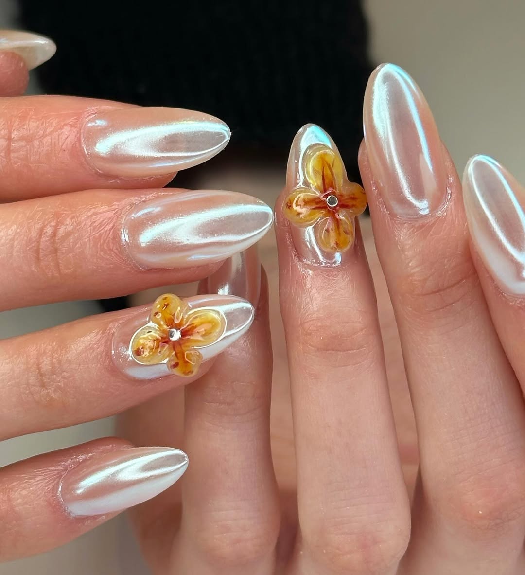 unha de gel longa
