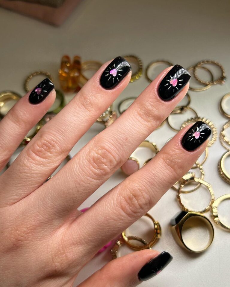 unha de gel preta